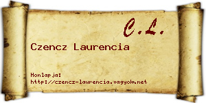 Czencz Laurencia névjegykártya